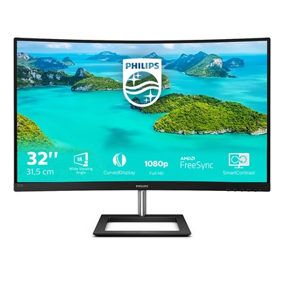 Attēls no Philips E Line 322E1C/00 LED display 80 cm (31.5") 1920 x 1080 pixels Full HD LCD Black