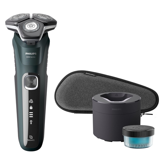 Picture of Philips SHAVER Series 5000 S5884/50 men's shaver Rotation shaver Trimmer Black, Green