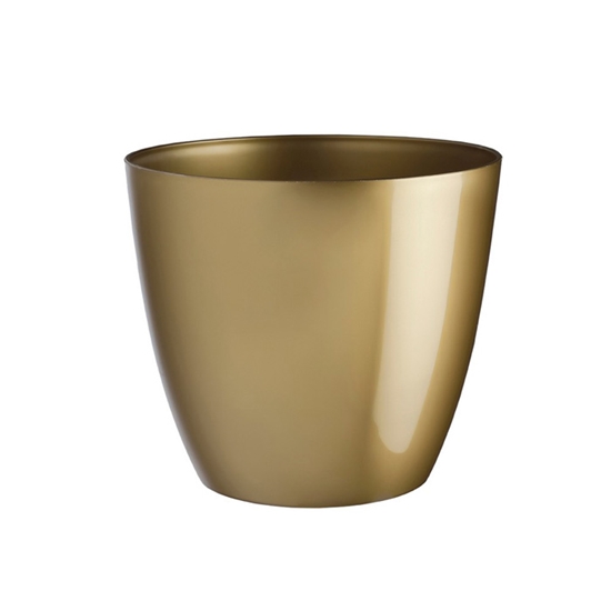 Picture of Puķu pods Ella plastmasas spīd. 15cm zelta