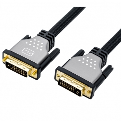 Attēls no ROLINE Monitor Cable, DVI (24+1), Dual Link, M/M, black /silver, 3.0 m