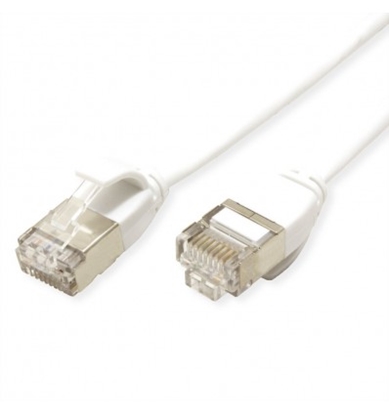 Изображение ROLINE U/FTP Data Centrer Cable Cat.7, with RJ45 Plug, 500 MHz, LSOH, slim, whit