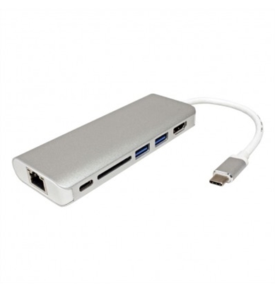Picture of ROLINE USB Type C docking station, 4K HDMI, 2x USB 3.0 ports, 1x SD/MicroSD card