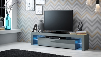 Изображение TV SOLO cabinet 200x45x35 grey/gloss grey
