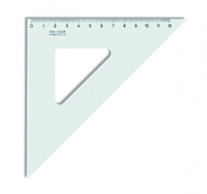 Attēls no Ruler triangular KOH-I-NOOR, plastic, 45/141 mm 1225-008