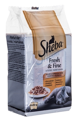 Picture of SHEBA Fresh&Fine Chicken, Turkey - wet cat food - 6 x 50 g