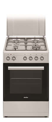 Изображение Simfer | Cooker | 5405SERGG | Hob type Gas | Oven type Electric | Stainless steel | Width 50 cm | Electronic ignition | Depth 60 cm | 43 L