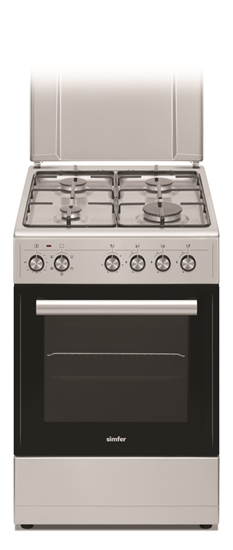 Picture of Simfer | Cooker | 5405SERGG | Hob type Gas | Oven type Electric | Stainless steel | Width 50 cm | Electronic ignition | Depth 60 cm | 43 L