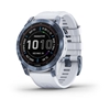 Изображение Smart watch Garmin Fenix 7 Sapphire Solar Edition Mineral Blue DLC Titanium/Whitestone Band 47mm