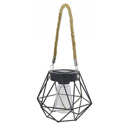 Picture of Solārlampa Rombo 15x12x8.5cm piekarama melna /20