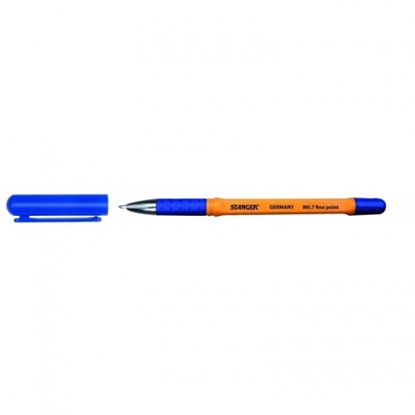 Attēls no STANGER Ball Point Pens 0,7 finepoint Softgrip, blue, Box 50 pcs. 18000300056