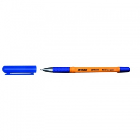 Picture of STANGER Ball Point Pens 0,7 finepoint Softgrip, blue, Box 50 pcs. 18000300056