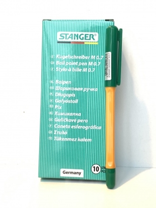 Изображение STANGER Ball Point Pens 0,7 finepoint Softgrip, green, 1 pcs. 18000300058