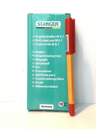 Attēls no STANGER Ball Point Pens 0,7 finepoint Softgrip, red, 1 pcs. 18000300057