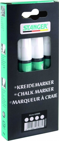 Изображение STANGER chalk MARKER 3-5 mm, white, Box 4 pcs. 620000
