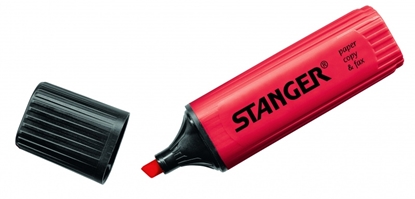 Attēls no STANGER highlighter, 1-5 mm, red, Box 10 pcs. 180003000