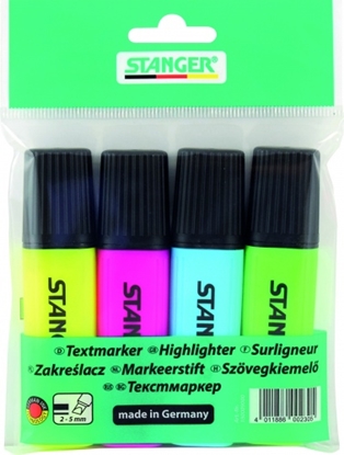 Picture of STANGER highlighter, 1-5 mm, set 4 pcs 180009000