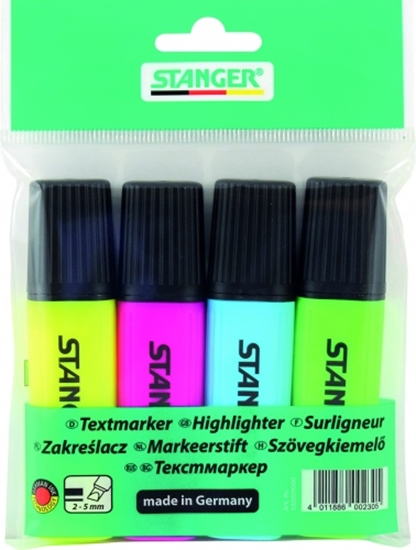 Изображение STANGER highlighter, 1-5 mm, set 4 pcs 180009000