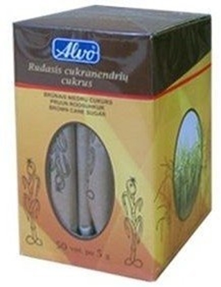 Picture of Sugar ALVO, brown, 250 g, 50 pcs. x 5 g
