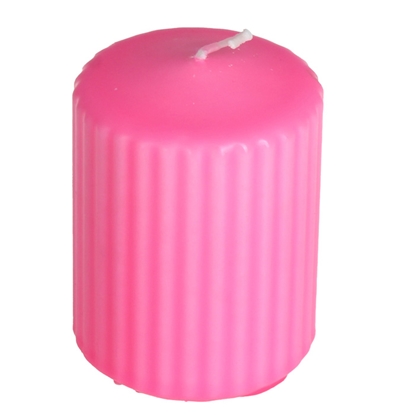 Picture of Svece stabs Rillēta rozā 6x8cm