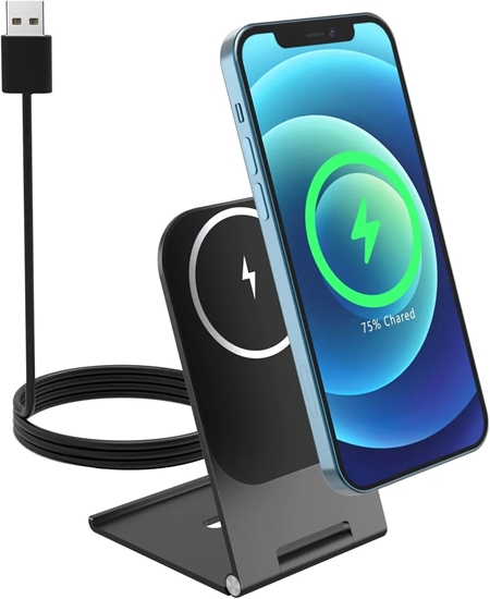 Picture of Swissten Magnetic Wireless Charger Stand 15W (MagSafe compatible)