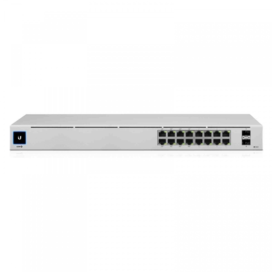 Picture of Switch|UBIQUITI|USW-16-POE|Type L2|Desktop/pedestal|Rack|16x10Base-T / 100Base-TX / 1000Base-T|2xSFP|PoE ports 16|PoE+ ports 8|18 Watts|USW-16-POE