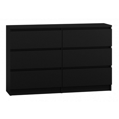Изображение Topeshop M6 120 CZERŃ chest of drawers