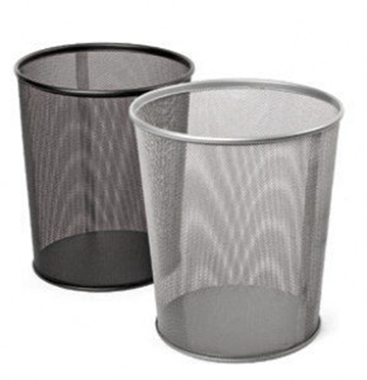 Picture of Trash bin Forpus, 12l, black, perforated metal