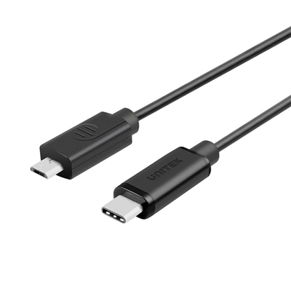 Attēls no UNITEK Y-C473BK USB cable 1 m USB 2.0 USB C Micro-USB B Black