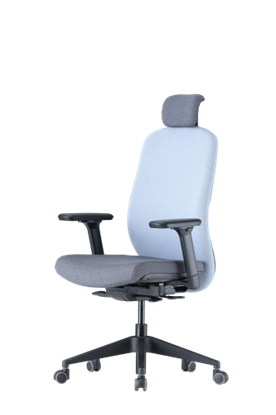 Изображение Up Up Athene ergonomic office chair Black, Grey + Blue fabric