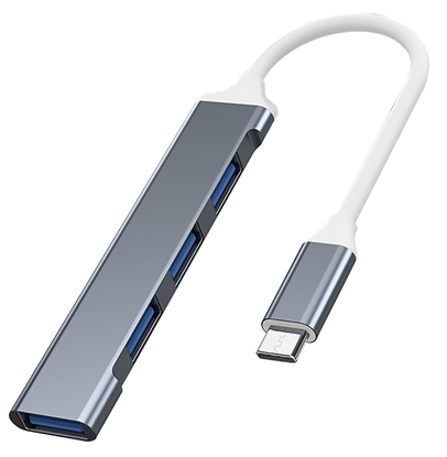 Attēls no VAKOSS HUB USB-C TC-4125X 1XUSB 3.0 3XUSB 2.0