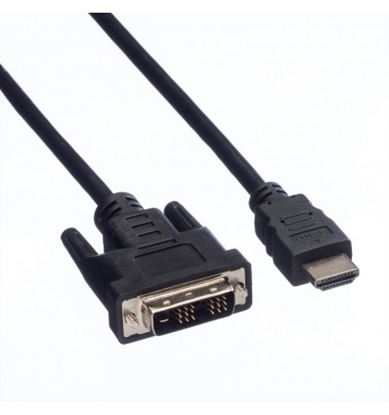 Attēls no VALUE DVI Cable, DVI (18+1) - HDMI, M/M, 1.5 m