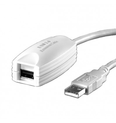 Attēls no VALUE USB 2.0 Extender, 1 Port, white 5 m