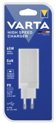 Picture of Varta High Speed Charger 65W GaN 2x USB C + USB A      Type 57956