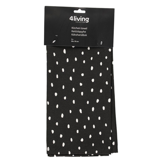 Picture of Virtuves dvielis 4Living Fun 50x70cm melns 2gab.