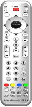 Picture of Vivanco universal remote 12in1, silver (34874)