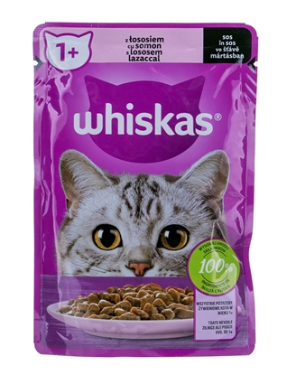 Picture of WHISKAS Adult Salmon i sauce - wet cat food - 85g