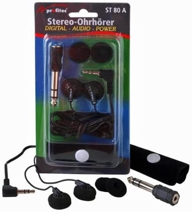 Picture of Wired Stereo Earphones Profitec St 80 A, 3.5 mm stereo jack, 6.3 mm stereo adaptor