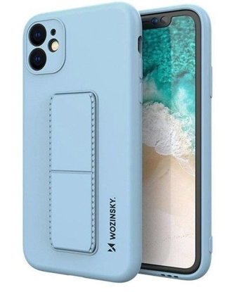 Attēls no Wozinsky Wozinsky Kickstand Case elastyczne silikonowe etui z podstawką iPhone 12 jasnoniebieski