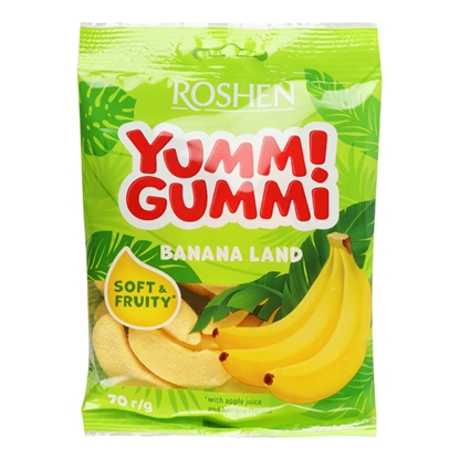Attēls no Želejkonfektes Roshen Yummi Gummi Banana 70g