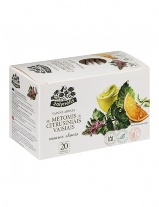 Attēls no Žolynėlis Fruit tea Summer taste with mint and citrus, 50g (2,5g x20)
