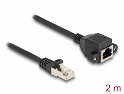 Attēls no Delock RJ50 Extension Cable male to female S/FTP 2 m black
