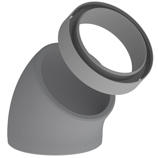 Picture of EPS lenķis D160 45o ar uzmavu