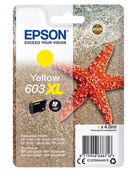 Изображение Epson C13T03A44020 ink cartridge 1 pc(s) Original High (XL) Yield Yellow