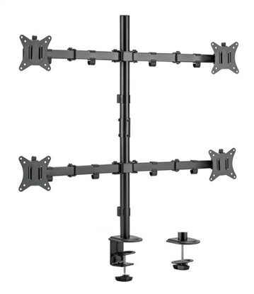 Attēls no Equip 17"-32" Articulating Quad Monitor Desk Mount Bracket