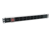 Picture of Equip 333310 power distribution unit (PDU) 8 AC outlet(s) 1U Black