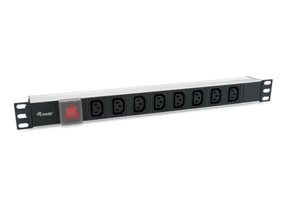 Attēls no Equip 333310 power distribution unit (PDU) 8 AC outlet(s) 1U Black