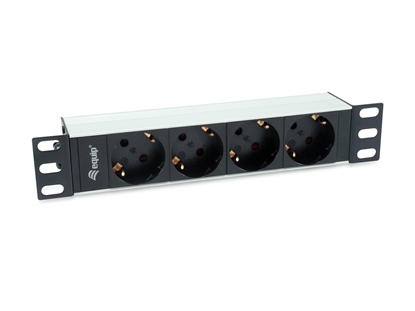Изображение Equip 333311 power distribution unit (PDU) 4 AC outlet(s) 1U Black, Silver