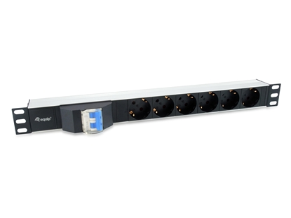 Attēls no Equip 333312 power distribution unit (PDU) 6 AC outlet(s) 1U Black