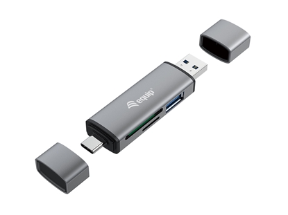 Изображение Equip Card Reader with USB 3.0 Hub, OTG