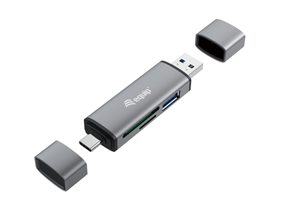 Изображение Equip Card Reader with USB 3.0 Hub, OTG